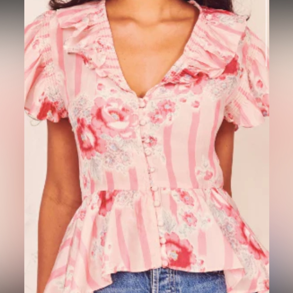 NWT summer BoHo silk top